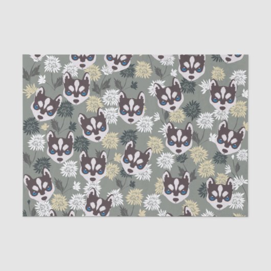 Cute Husky Tissue Paper Tissuepapier (Voorkant)