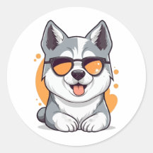 Cute Husky Wearing Sunbril