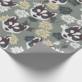 Cute Husky Wrapping Paper Cadeaupapier (Hoek)