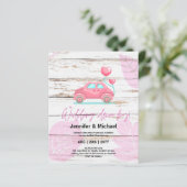 Cute Huwelijksdrive-By Budgetuitnodigingen (Staand voorkant)