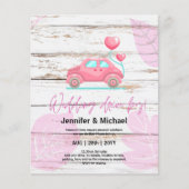 Cute Huwelijksdrive-By Budgetuitnodigingen (Voorkant)