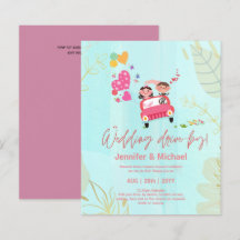 Cute Huwelijksdrive-By Budgetuitnodigingen