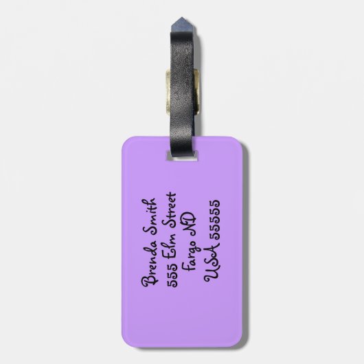 Cute Hydrangea Kitty Cat Fairy Floral Bagagelabel (Achterkant verticaal)