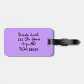 Cute Hydrangea Kitty Cat Fairy Floral Bagagelabel (Achterkant horizontaal)