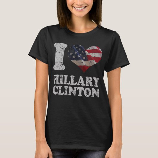 Cute I American Flag Hillary Clinton T-shirt (Voorkant)