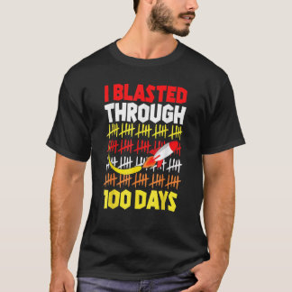 Cute I Blasted My Way Through 100 Days Teacher Kin T-shirt
