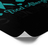 Cute I Blauwgroen voor voedselallergie - voorlicht Poster (Hoek)