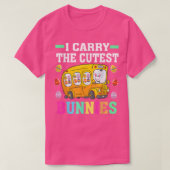 Cute I Carry the Cutest Bunnies School Bus Driver T-shirt (Design voorkant)