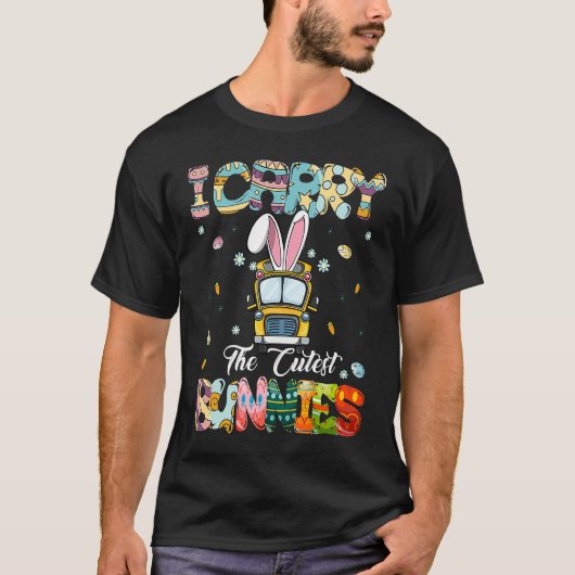 Cute I Carry The Cutest Bunnies School Bus Driver  T-shirt (Voorkant)
