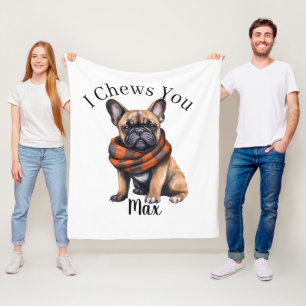 Cute I Chews You Franse fleece deken