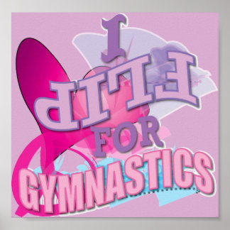Cute I Flip for Gymnastics Posters