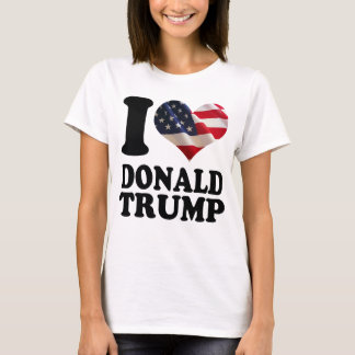 Cute I hart Amerikaanse vlag Donald Trump T-shirt