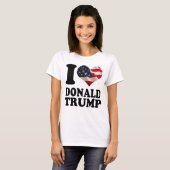 Cute I hart Amerikaanse vlag Donald Trump T-shirt (Voorkant volledig)