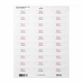 Cute I hart U Valentijnsdag Etiket (Full Sheet)