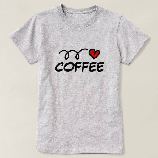 Cute I hartkoffie t shirt voor barista (Design voorkant)