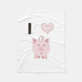 Cute I hartvarkens Desgin Fleece Deken (Voorkant)