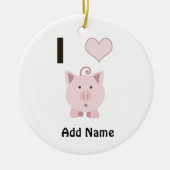 Cute I hartvarkens Desgin Keramisch Ornament (Voorkant)