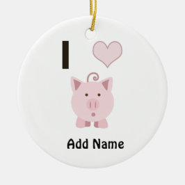 Cute I hartvarkens Desgin Keramisch Ornament