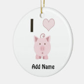 Cute I hartvarkens Desgin Keramisch Ornament (Links)