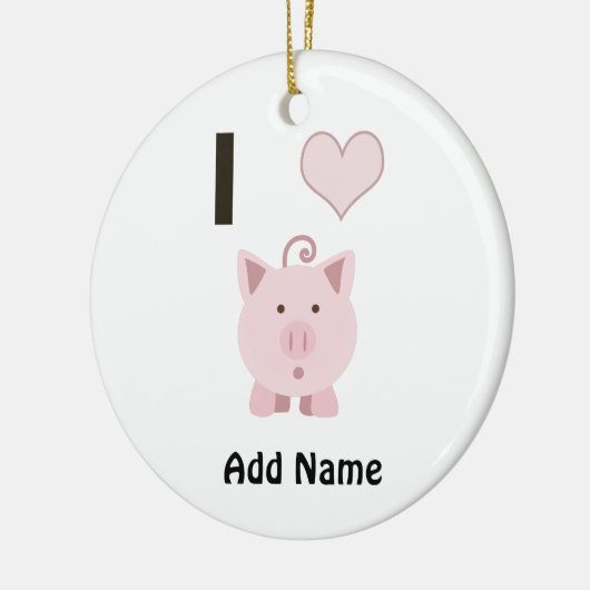 Cute I hartvarkens Desgin Keramisch Ornament (Links)