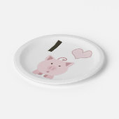 Cute I hartvarkens Desgin Papieren Bordje (Gekanteld)