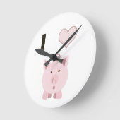Cute I hartvarkens Desgin Ronde Klok (Hoek)