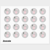 Cute I hartvarkens Desgin Ronde Sticker (Vel)