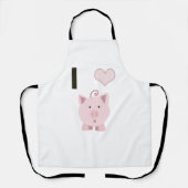 Cute I hartvarkens Desgin Schort (Voorkant)