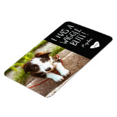 Cute "I has a Wiggle Butt" Pet Photo | Zwart Magneet (Linkerzijde)
