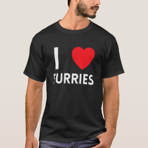 Cute I Heart Furries Furry Fandom Love 3 T-shirt