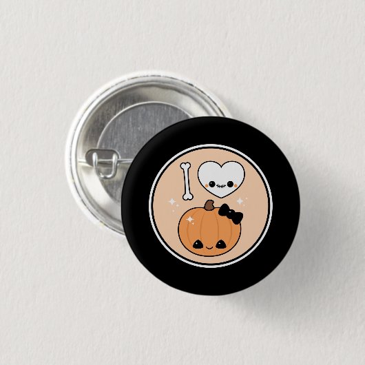 Cute I Heart Halloween Ronde Button 3,2 Cm (Voorkant /achterkant)