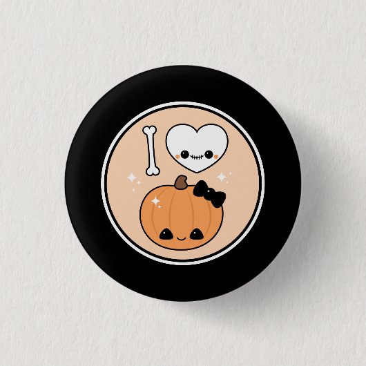Cute I Heart Halloween Ronde Button 3,2 Cm (Voorkant)