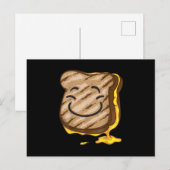 Cute I Heart Happy Grilled Cheese Sandwich Gift Aankondigingskaart (Voorkant / Achterkant)