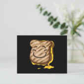 Cute I Heart Happy Grilled Cheese Sandwich Gift Aankondigingskaart (Staand voorkant)