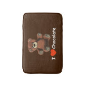 Cute I Heart (Love) Chocolate Teddy Bear Badmat (Voorkant Verticaal)