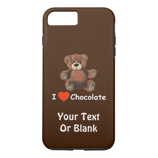 Cute I Heart (Love) Chocolate Teddy Bear Case-Mate iPhone Case (Achterkant)