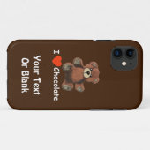 Cute I Heart (Love) Chocolate Teddy Bear Case-Mate iPhone Case (Achterkant (horizontaal))