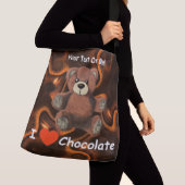 Cute I Heart (Love) Chocolate Teddy Bear Crossbody Tas (Dichtbij)