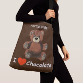 Cute I Heart (Love) Chocolate Teddy Bear Crossbody Tas (Dichtbij)