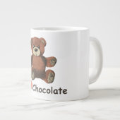Cute I Heart (Love) Chocolate Teddy Bear Grote Koffiekop (Voorkant rechts)