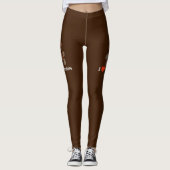Cute I Heart (Love) Chocolate Teddy Bear Leggings (Voorkant)