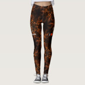 Cute I Heart (Love) Chocolate Teddy Bear Leggings (Voorkant)