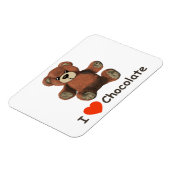 Cute I Heart (Love) Chocolate Teddy Bear Magneet (Linkerzijde)