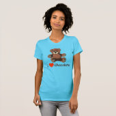 Cute I Heart (Love) Chocolate Teddy Bear T-shirt (Voorkant volledig)