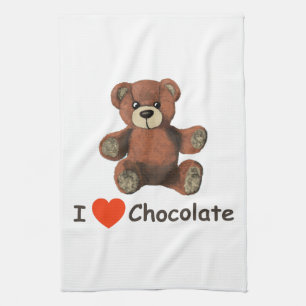 Cute I Heart (Love) Chocolate Teddy Bear Theedoek