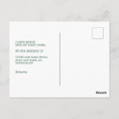 Cute I heeft Boho Waterverf Home Decor Moving Briefkaart (Achterkant)