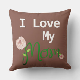 Cute I hou van mijn mama Roze Roses Outdoor Pillow Buitenkussen
