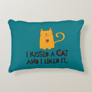 Cute I Kust a Cat and Dog en ik vond het leuk Decoratief Kussen
