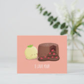 Cute I Lava You Funny Valentijnsdag Pun Feestdagenkaart (Staand voorkant)