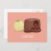 Cute I Lava You Funny Valentijnsdag Pun Feestdagenkaart (Voorkant / Achterkant)